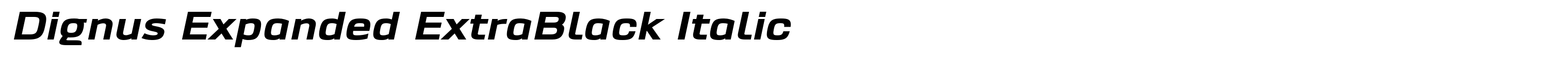 Dignus Expanded ExtraBlack Italic